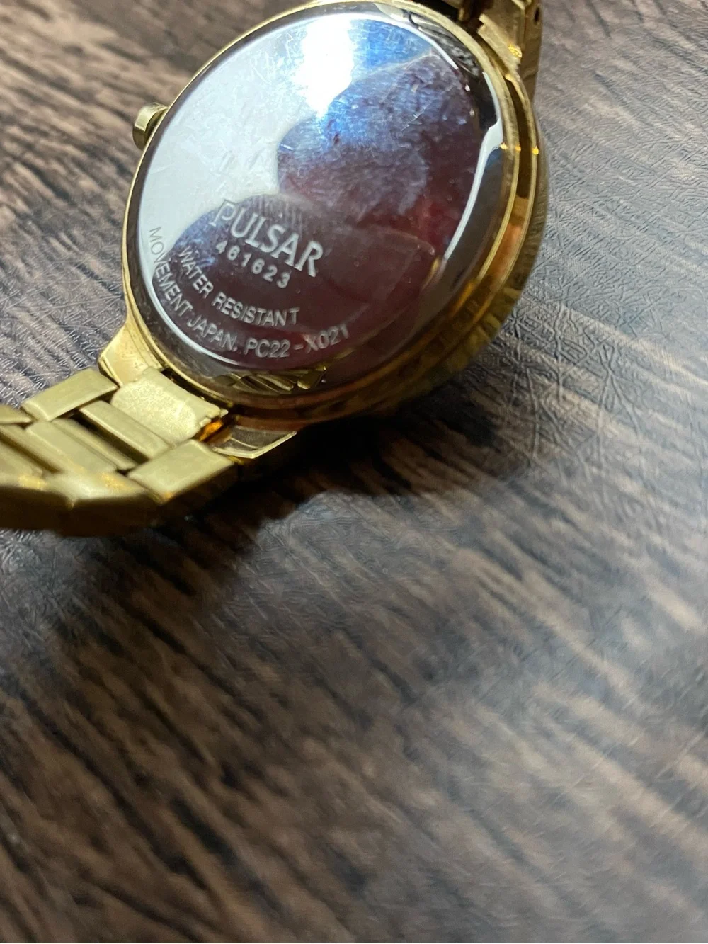 Pulsar Gold-Tone Women's Watch with Crystal Accents 6.25” working